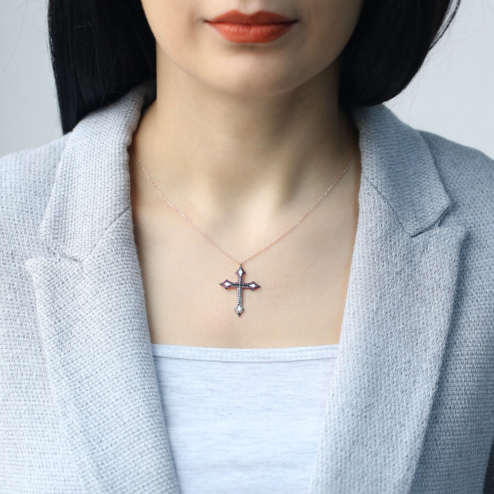 Gothic Cross Pendant Turkish Wholesale 925 Sterling Silver Jewelry
